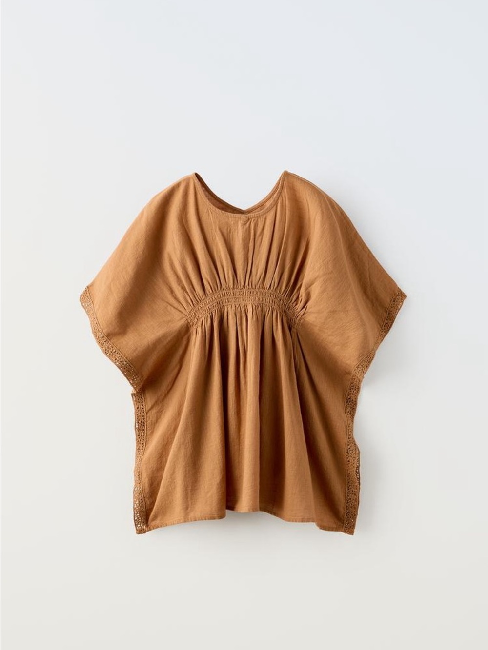 Zara Burnt Orange Drawstring Waist Tunic - Picture 2 of 6